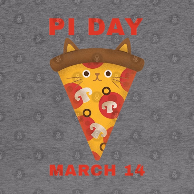 Kawaii Kitty Pizza Pi Day March 14 by DPattonPD